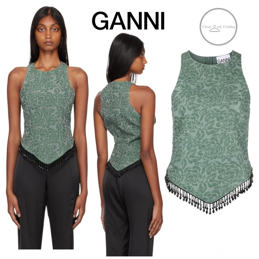Ganni Beaded Top Size Size 38